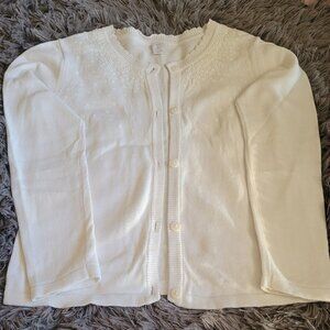 White formal cardigan